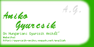 aniko gyurcsik business card